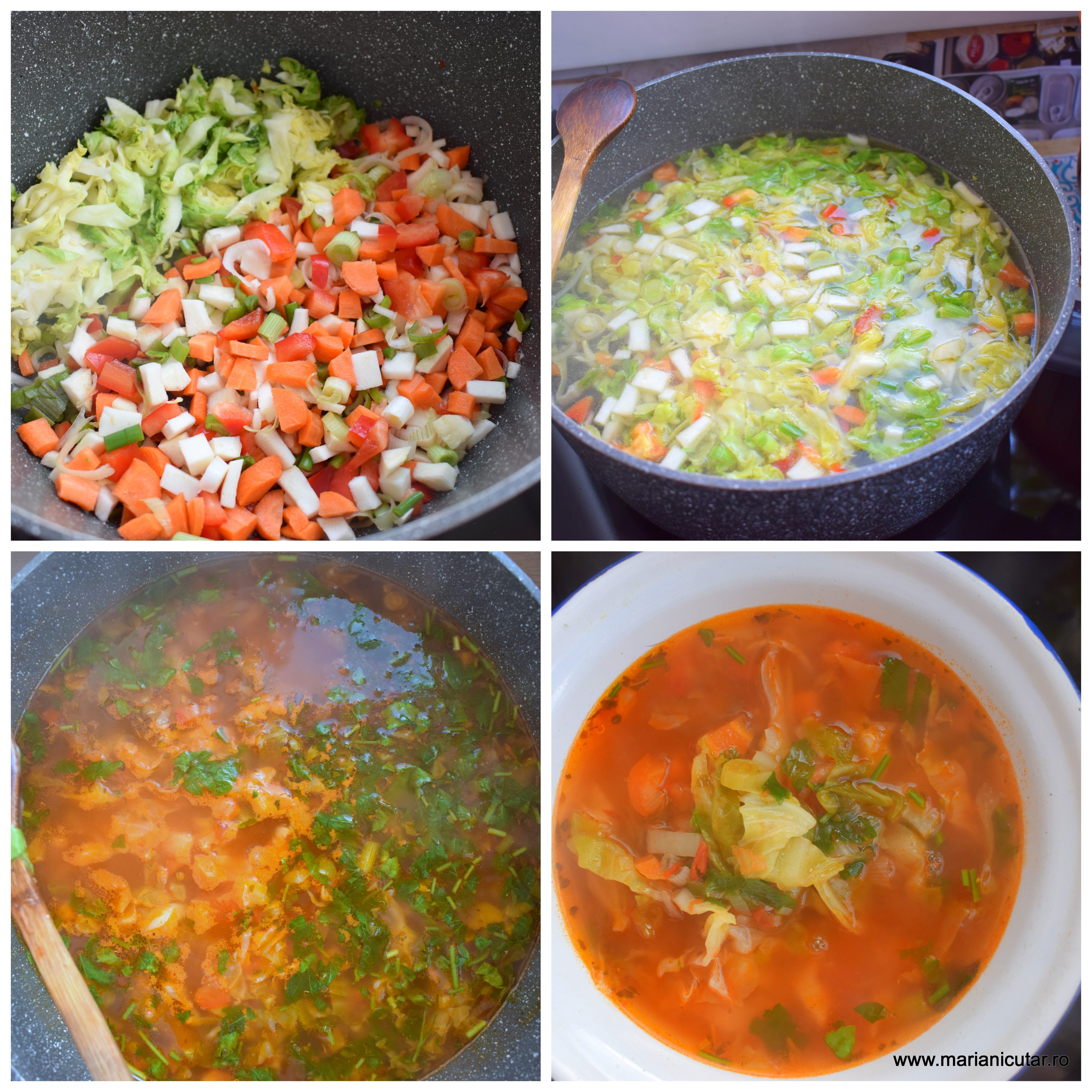 Retete sanatoase: Ciorba de varza cu legume si rosii