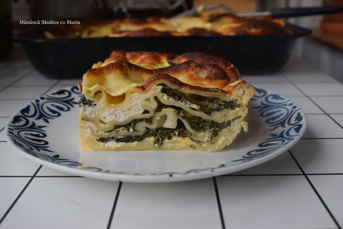 Lasagna cu branza si spanac, delicioasa si sanatoasa